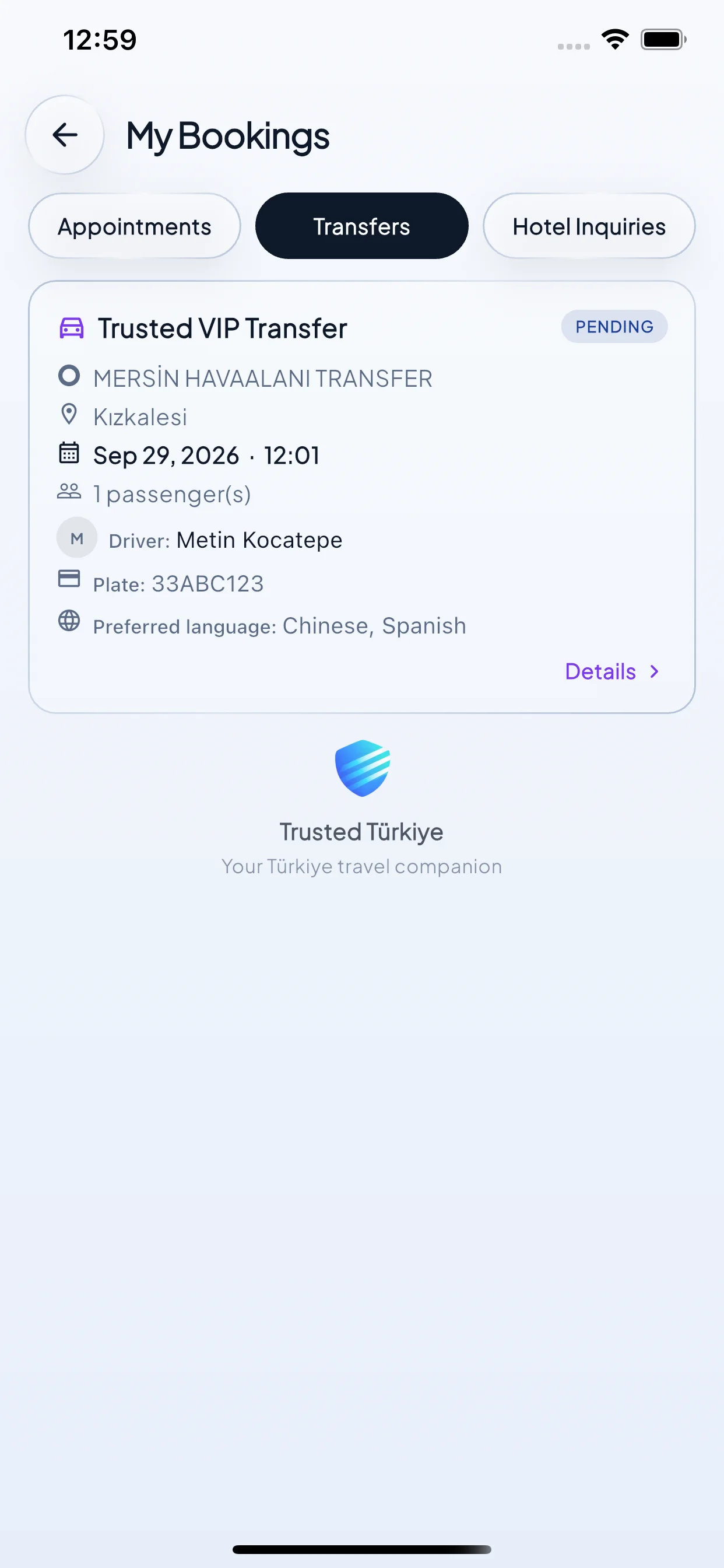 Your bookings